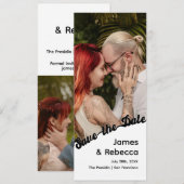 Schattigee retro boho minimalistische eigenzinnige save the date (Voorkant / Achterkant)