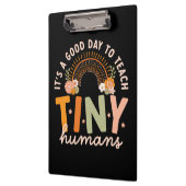 Schattigee Retro Boho Rainbow Preschool Teacher Qu Klembord (Links)