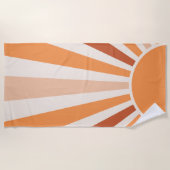 Schattigee Retro Boho Sunshine Strandlaken (Voorkant)