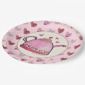 Schattigee Retro Boho Valentijnsdag Dames Tea Part Papieren Bordje (Gekanteld)