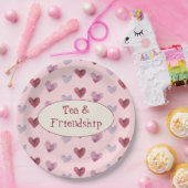 Schattigee Retro Boho Valentijnsdag Dames Tea Part Papieren Bordje (Feest)