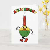 Schattigee Retro Bubble Light Cartoon Kerst Kaart (Gele Bloem)