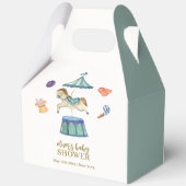 Schattigee Retro  Carrousel Carnaval Baby shower Bedankdoosjes (Achterkant)