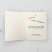 Schattigee Retro Cats 1950s Kerstboom Feestdagen Kaart (Binnen)