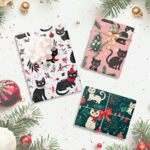 Schattigee Retro Cats Kerst