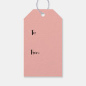 Schattigee Retro Cats op Roze Kerstmis Cadeaulabel (Achterkant)