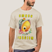 Schattigee retro chick - smash fascisme t-shirt (Voorkant)