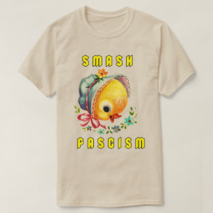 Schattigee retro chick - smash fascisme t-shirt