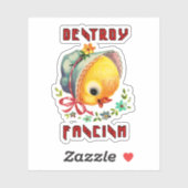 Schattigee retro chick - vernietigen fascisme sticker (Vel)