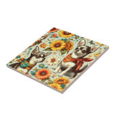 Schattigee Retro Chihuahua Illustratie Tegeltje (Zijkant)