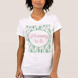 Schattigee Retro Cowboy Cactus Mama To Be T-shirt