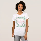 Schattigee Retro Cowboy Cactus Mama To Be T-shirt (Voorkant volledig)
