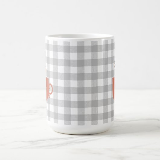 Schattigee Retro Cup op Buffalo Plaid Koffiemok (Center)