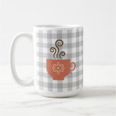 Schattigee Retro Cup op Buffalo Plaid Koffiemok (Links)