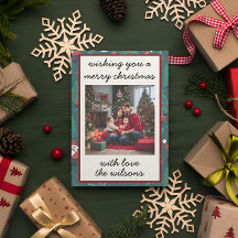 Schattigee Retro Custom Photo Christmas Holiday Ka