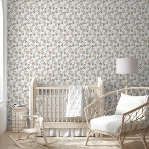Schattigee Retro Daises Patroon Bloemen Behang