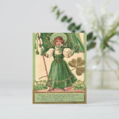 Schattigee retro  dame Saint Patrick's Day Feestdagenkaart (Staand voorkant)