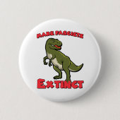Schattigee retro dinosaurus - maak fascisten uit ronde button 5,7 cm (Voorkant)