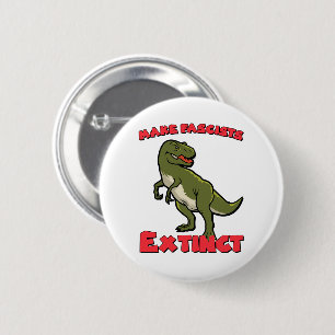 Schattigee retro dinosaurus - maak fascisten uit ronde button 5,7 cm