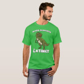 Schattigee retro dinosaurus - maak fascisten uit t-shirt (Voorkant volledig)