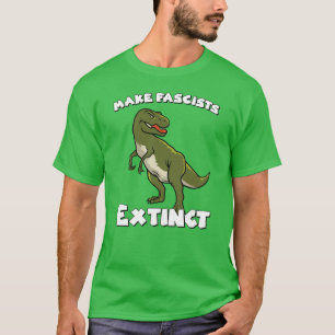 Schattigee retro dinosaurus - maak fascisten uit t-shirt