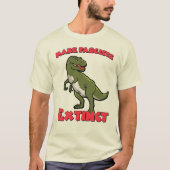 Schattigee retro dinosaurus - maak fascisten uit t-shirt (Voorkant)
