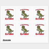 Schattigee retro dinosaurus - maak fascisten uit vierkante sticker (Vel)