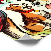 Schattigee Retro Dogs strips Poster (Hoek)