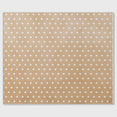 Schattigee Retro Eenvoudige Witte Polka Dots op Fa Cadeaupapier (Vlak)