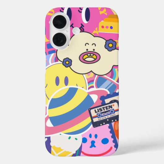 Schattigee retro esthetische pastel  Y2K/90's Case-Mate iPhone Case (Achterkant)