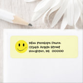 Schattigee Retro Face Grins Retouradreslabels Etiket (Insitu)