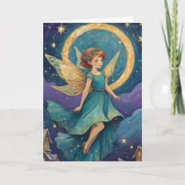 Schattigee  Retro Fairy Sterrennacht Vakantie Kaart