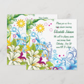 Schattigee Retro Flower Stars Genderneutraal Baby  Kaart (Voorkant / Achterkant)