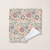 Schattigee  Retro Flowers Badhanddoek Set Bad Handdoek (Wasdoekje)