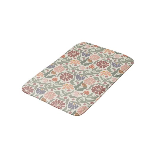 Schattigee Retro Flowers Badmat (Gekanteld)
