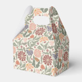 Schattigee Retro Flowers Favor Box Bedankdoosjes (Achterkant)