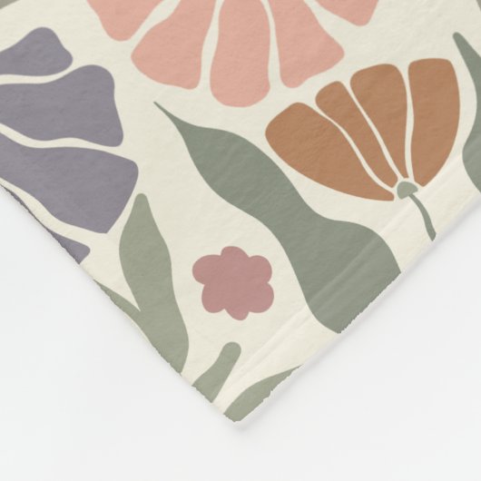 Schattigee  Retro Flowers Fleece Deken (Hoek)