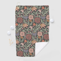 Schattigee  Retro Flowers Golfhanddoek