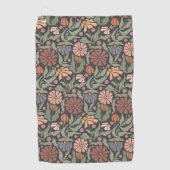 Schattigee  Retro Flowers Golfhanddoek (Voorkant)