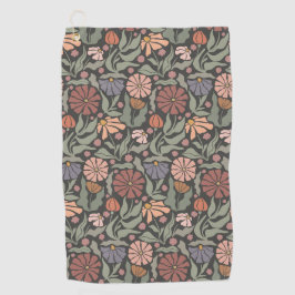 Schattigee Retro Flowers Golfhanddoek