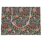 Schattigee  Retro Flowers Grote Gift Bag Groot Cadeauzakje (Voorkant)