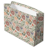 Schattigee  Retro Flowers Grote Gift Bag Groot Cadeauzakje (Achterkant Gekanteld)