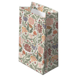 Schattigee  Retro Flowers Kleine Gift Bag Klein Cadeauzakje