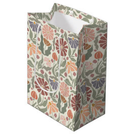 Schattigee  Retro Flowers Medium Gift Bag Cadeauzakje