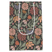 Schattigee  Retro Flowers Medium Gift Bag Medium Cadeauzakje (Achterkant)