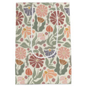 Schattigee Retro Flowers Medium Gift Bag Medium Cadeauzakje (Achterkant)