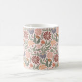 Schattigee  Retro Flowers Monogram Koffie Mok (Center)
