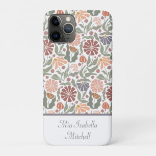 Schattigee  Retro Flowers  naam Case-Mate iPhone Case