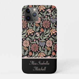 Schattigee  Retro Flowers  naam Case-Mate iPhone Case