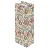 Schattigee  Retro Flowers Wine Gift Bag Wijn Cadeautas (Achterkant Gekanteld)